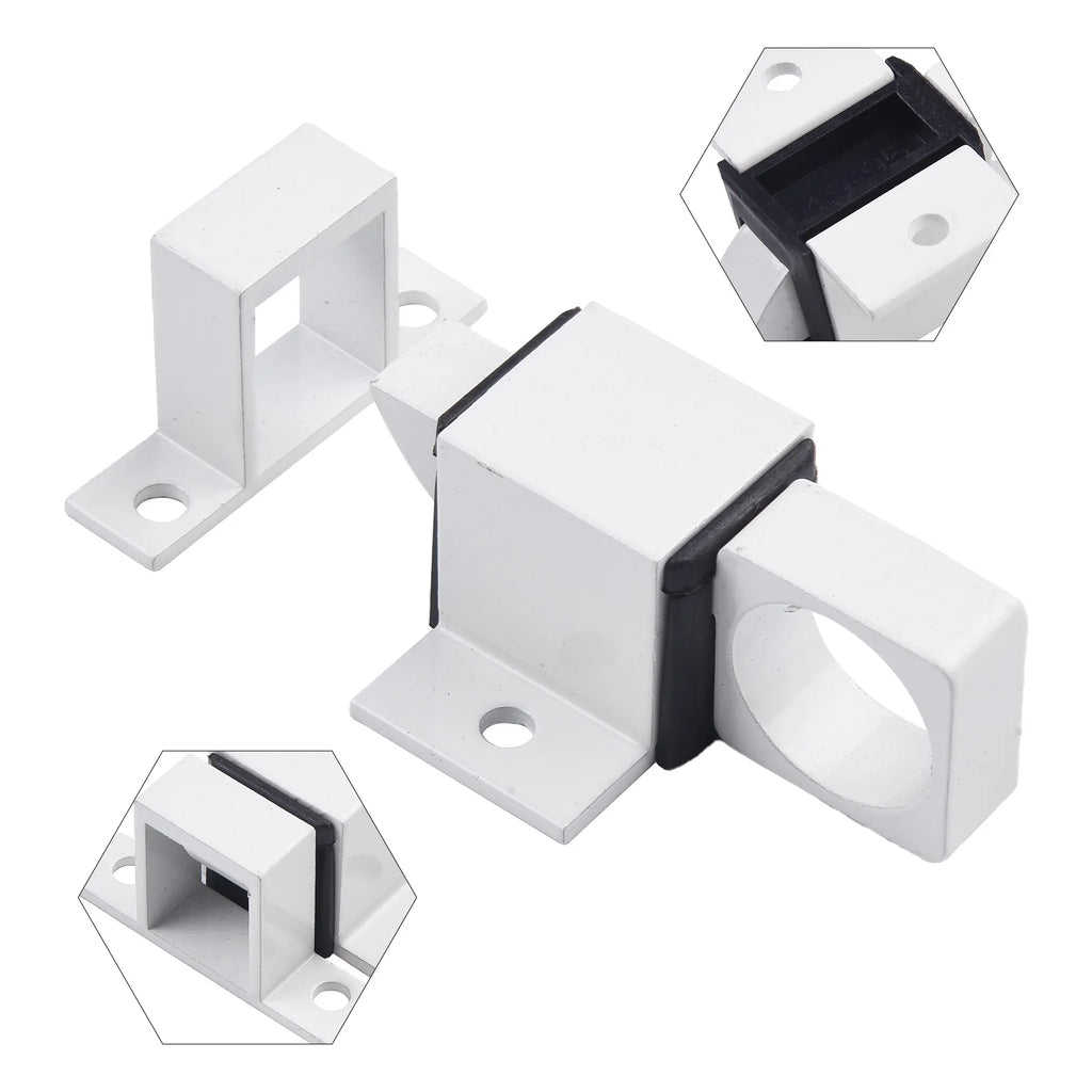 Door Latch Aluminum Alloy Security Automatic SASH Door Spring Bounce Lock Square Self-closing Bolt Spring Thumb Lock