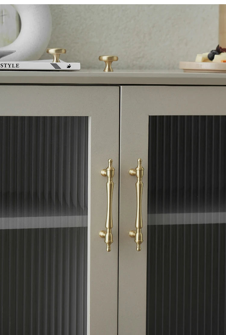 Modern /Solid Brass Furniture Handles for Cabinets and Drawers  Wardrobe Dresser Cupboard / Bedroom Drawers Knobs and Handles