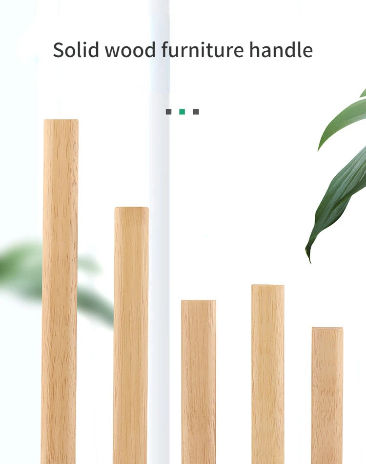 Cabinet Doors Cabinets Drawers Solid Wood Handles Minimalist Beech Wood Walnut Wood Wardrobe Wooden Furniture Handles