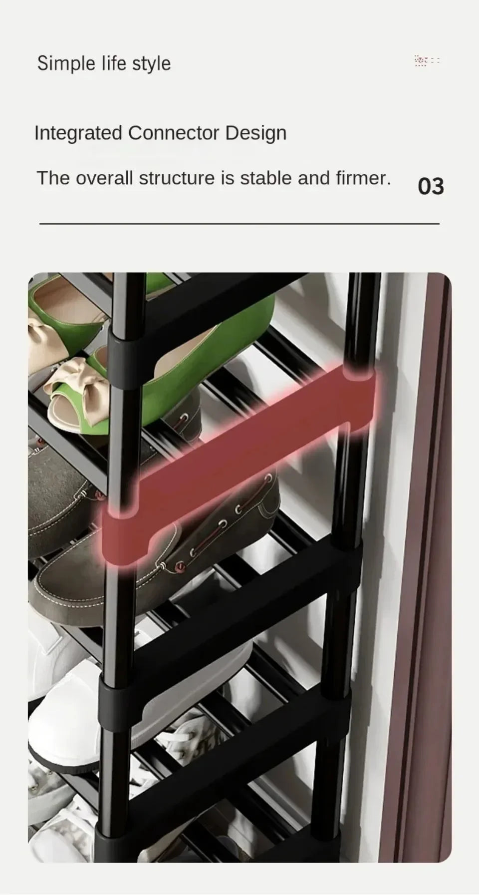 1 Pc Shoe Rack Metal Shoe Rack Footwear Shoe Rack Home Furniture Living Room Shoe Storage Rack