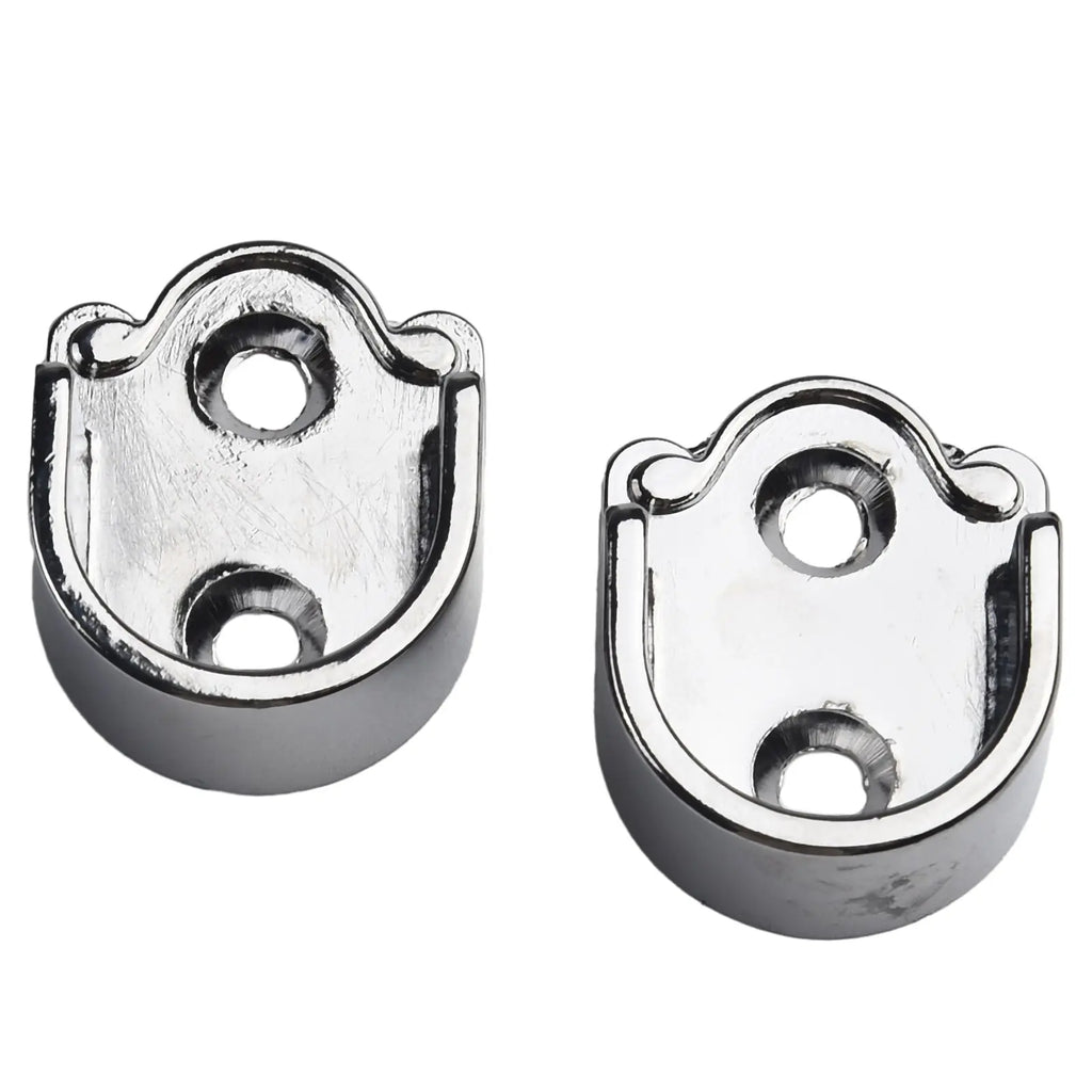 Wardrobe Rail Hanger Rod Socket Support Tube Round End Bracket Holder Heavy Duty U Shaped Rod Socket Home Hardware Accessories