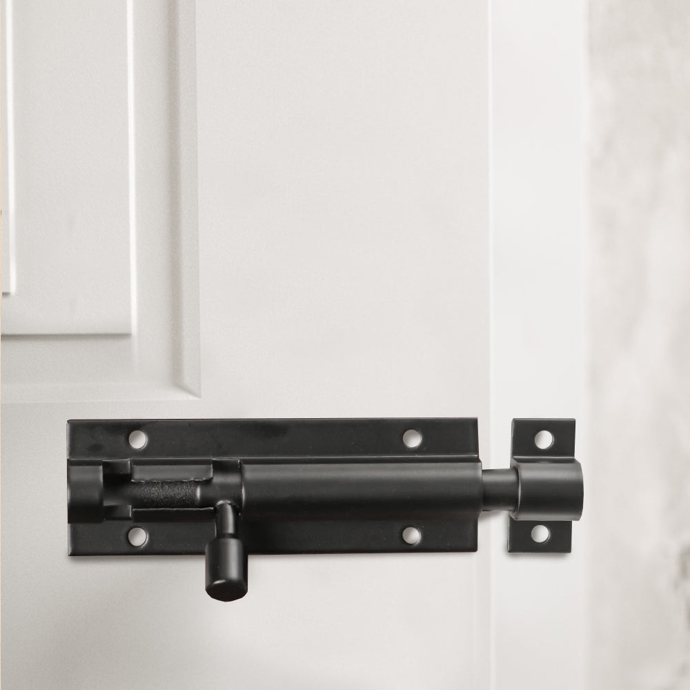 Black Door Lock Barrel Aluminum Alloy Door Lock Latch for Home Hardware Gate Safety Door Bolt Tower Window Catch Lock Silver