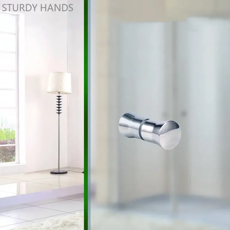 Bathroom Glass Door Handle Wooden Door Round Single-hole Small Handles Cabinet Drawer Knobs household Hardware Accessories