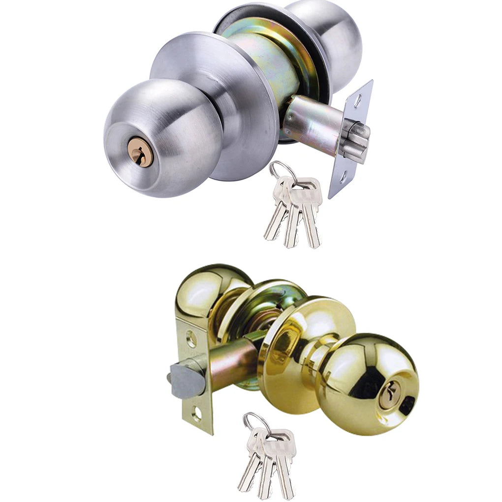 Universal Door Handle Knobs  Bedroom Living Room Lock Bathroom Entrance Locks Accessories with Keys Door Lock