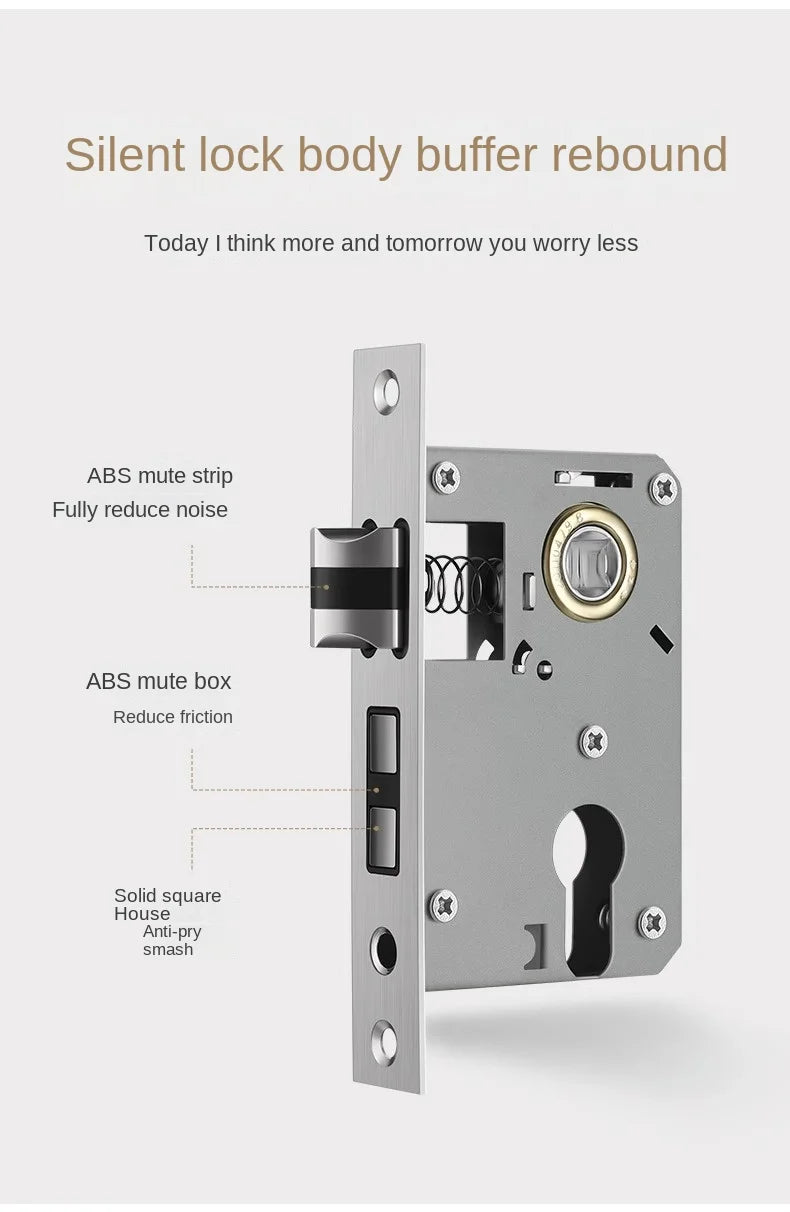Apartment Room Wood Door Lock Set  House Anti-theft House Interior Door Bedroom Furniture Security Lock For Home Doors With Key