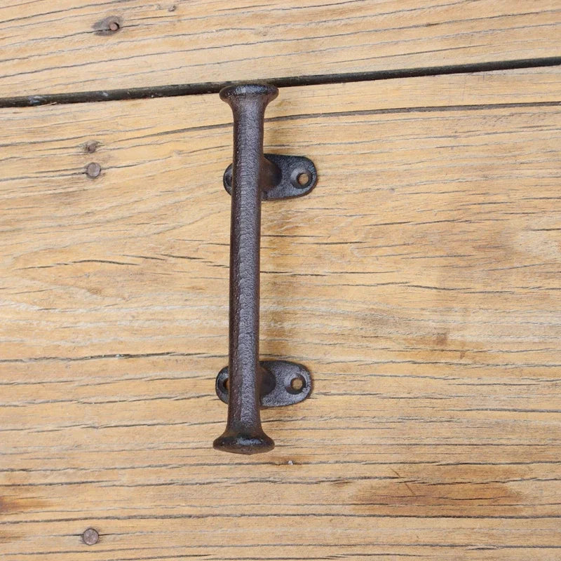 Retro Nostalgic Old Fashioned Cast Iron Handle Wardrobe Simple Door Handle Large Wooden Door Pull Rod Handle 30.5x5.2cm