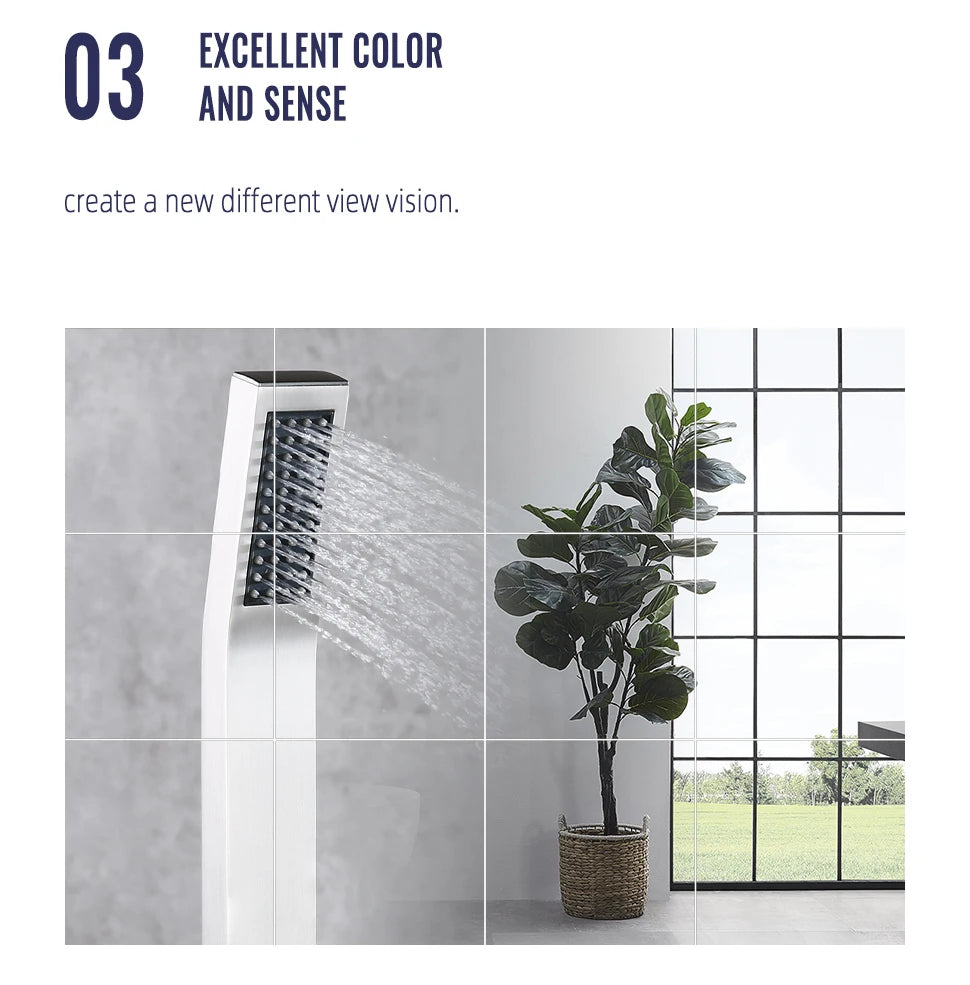 Black Bathroom Faucet Shower Faucet Bathroom Accessories Water Saving Shower Heads Solid Brass Bar Shape Handheld Hardware Acces