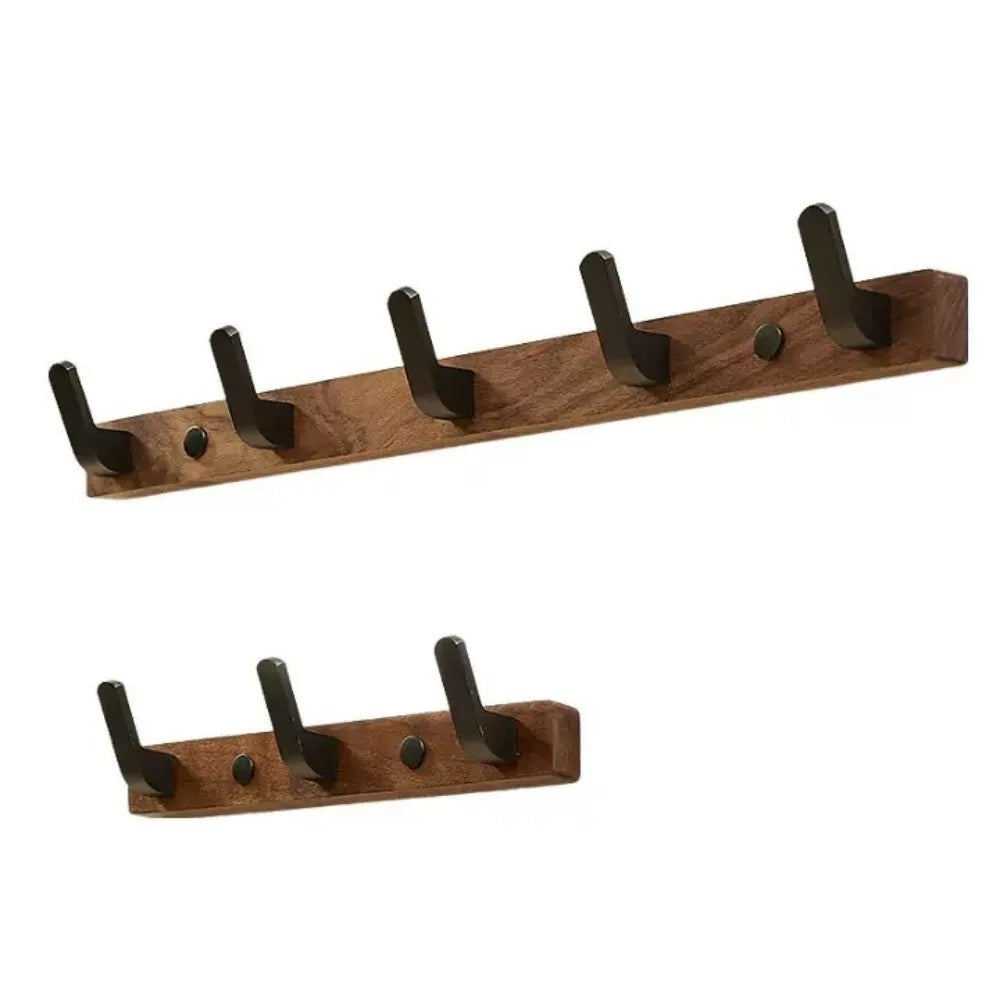 Strong Solid Wood Hook Hanging Clothes Rack Behind The Living Room Door Wall Mount Entrance Hall Towel Hat Hanging Cap Holder