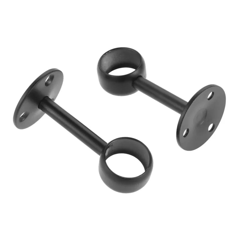 4Pcs 16/19/22/25/32mm Wardrobe Hanger Pipe Bracket Steel Flange Tube Holder for Clothes Curtain Rod Ceiling Fixed Support Clamps