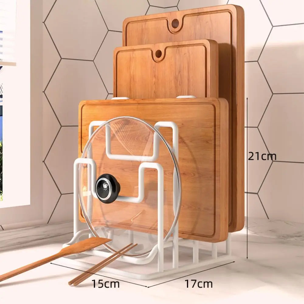 Cutting Board Holder Rack Chopping Board Organizer Stand Pots Pan Lids Rack for Plates Cabinet Restaurant Home Kitchen