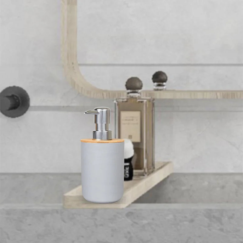 Bamboo Bathroom Accessories Toilet Brush Toothbrush Holder Gargle Cup Soap Holder Lotion Dispenser Bathroom Essential Accessory