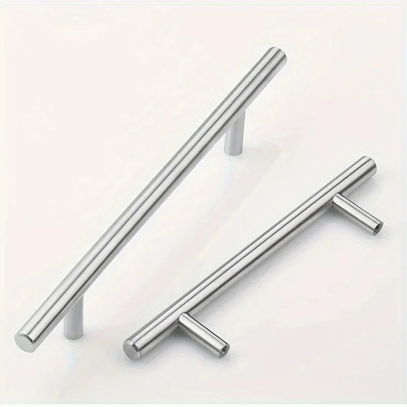 12 Pcs Modern Stainless Steel Cabinet Pulls Modern Arch Design Brushed Metal Furniture Drawer Pull Hardware Pulls Bar Handle