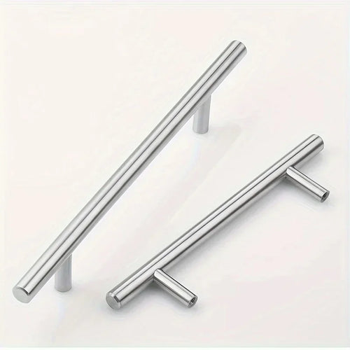 12 Pcs Modern Stainless Steel Cabinet Pulls Modern Arch Design Brushed Metal Furniture Drawer Pull Hardware Pulls Bar Handle