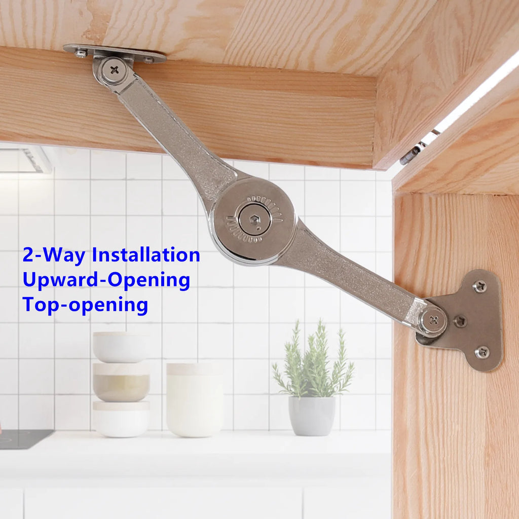 Lid Support Hing Lift Up Buffer Damper Folding Hinges Lid Stays with Soft Close for Wardrobe Cabinets Door