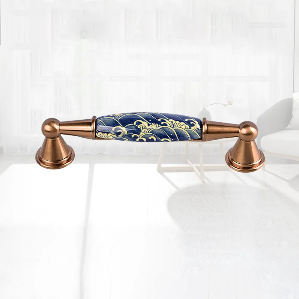 2pcs High-end Luxury Handles Contemporary Sleek American-style Handles Ceramic Minimalist Design Cabinet Handles Drawers
