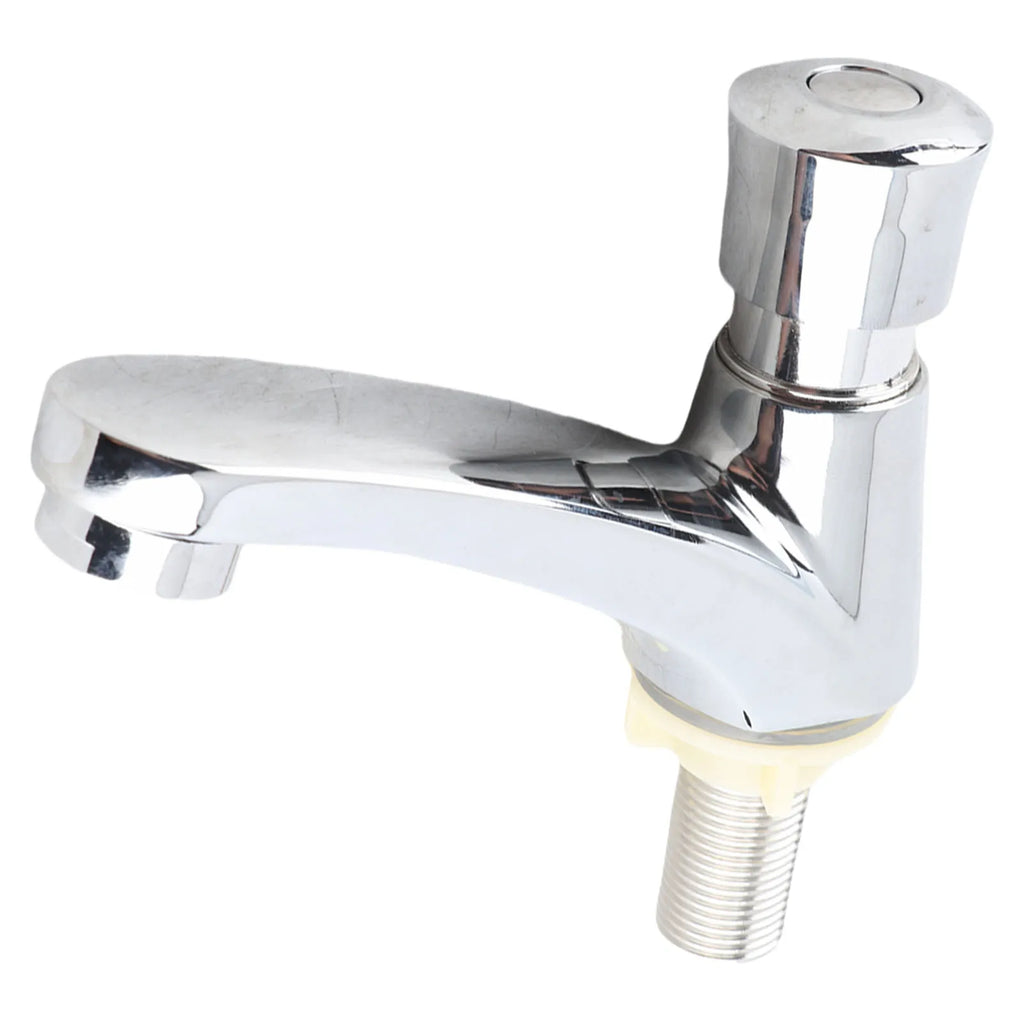 Basin Sink Tap Home Faucet Time Delay Faucet Copper Self Closing Single Cold Sink Taps for Home Kitchen Public