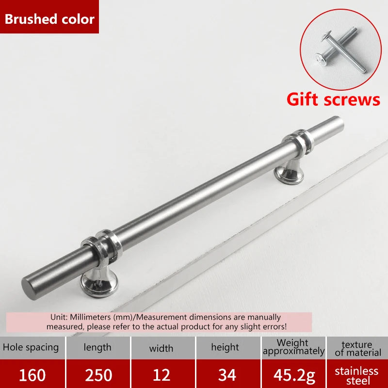 Modern Black Gold Cabinet Handles - Solid Drawer Knobs For Kitchen Furniture With Zinc Alloy Material