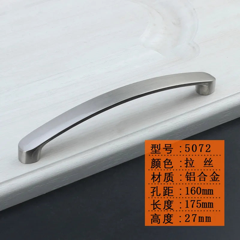 Cabinet Handles Knobs Aluminum Alloy Door Kitchen Knobs Brushed Cabinet Pulls Drawer Modern Furniture Handle Hardware