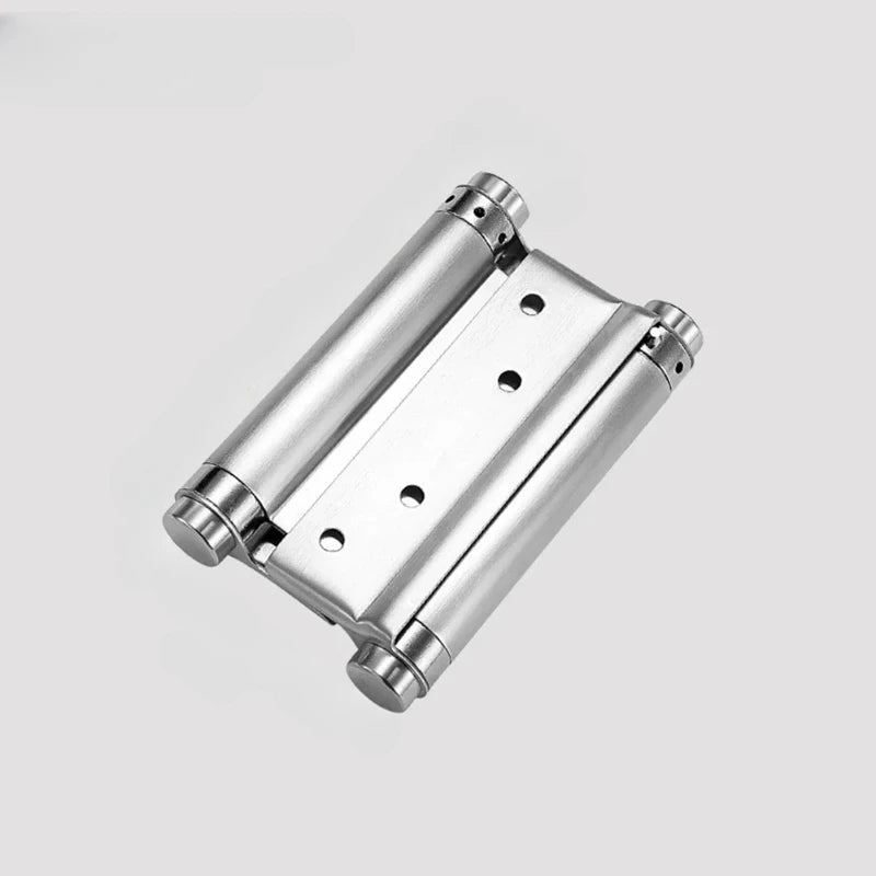 Double Spring Hinge Two-Way Free Door Hinge Stainless Steel  Automatic Door Closing Garage Door Hinges Fence Dedicated Hardware