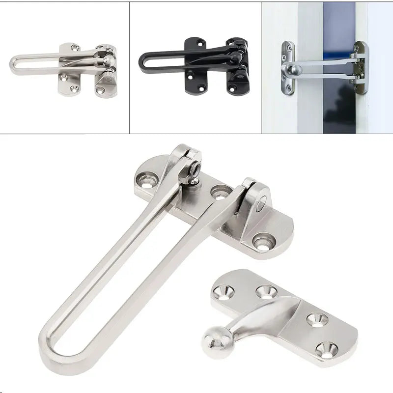 Door Bolt Home Anti-theft Room Door Bar Door Lock Latch for Home &amp,Hotel Security Door Chain Lock U Swing Front Door