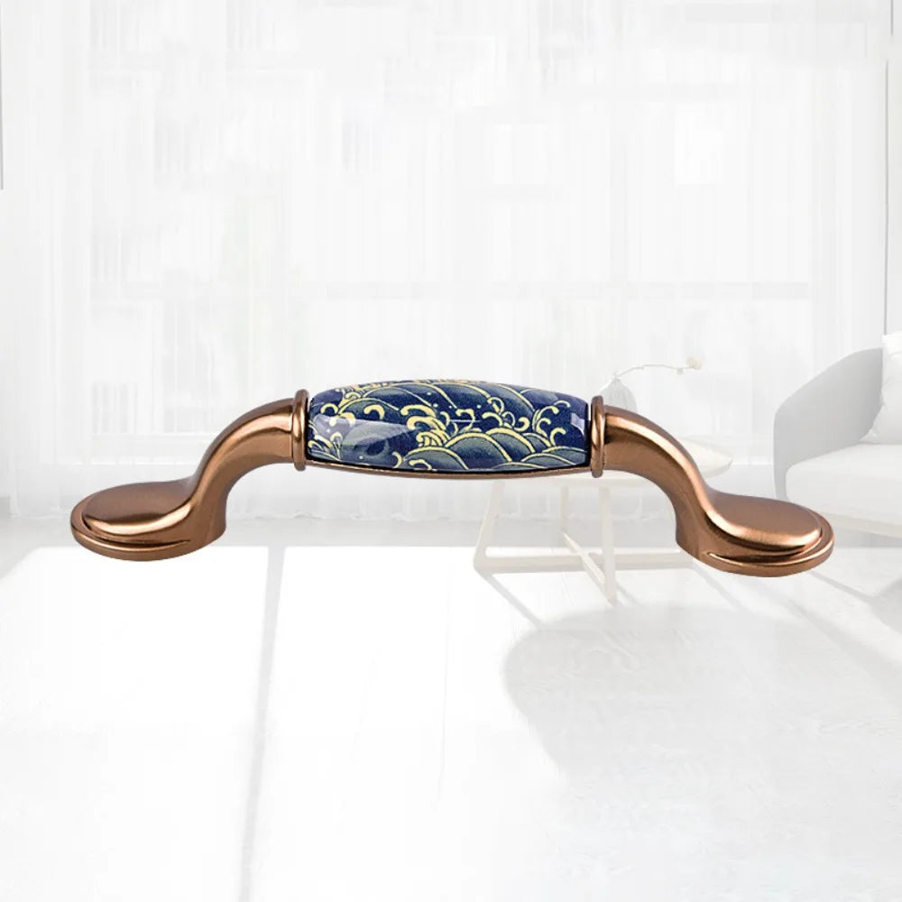 2pcs High-end Luxury Handles Contemporary Sleek American-style Handles Ceramic Minimalist Design Cabinet Handles Drawers