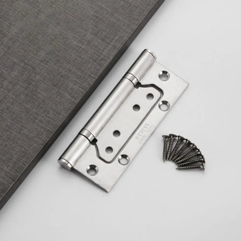 6pcs 4 Inch Stainless Steel Hinge for Bedroom Bathroom Wooden Door Slotted Free Hinges
