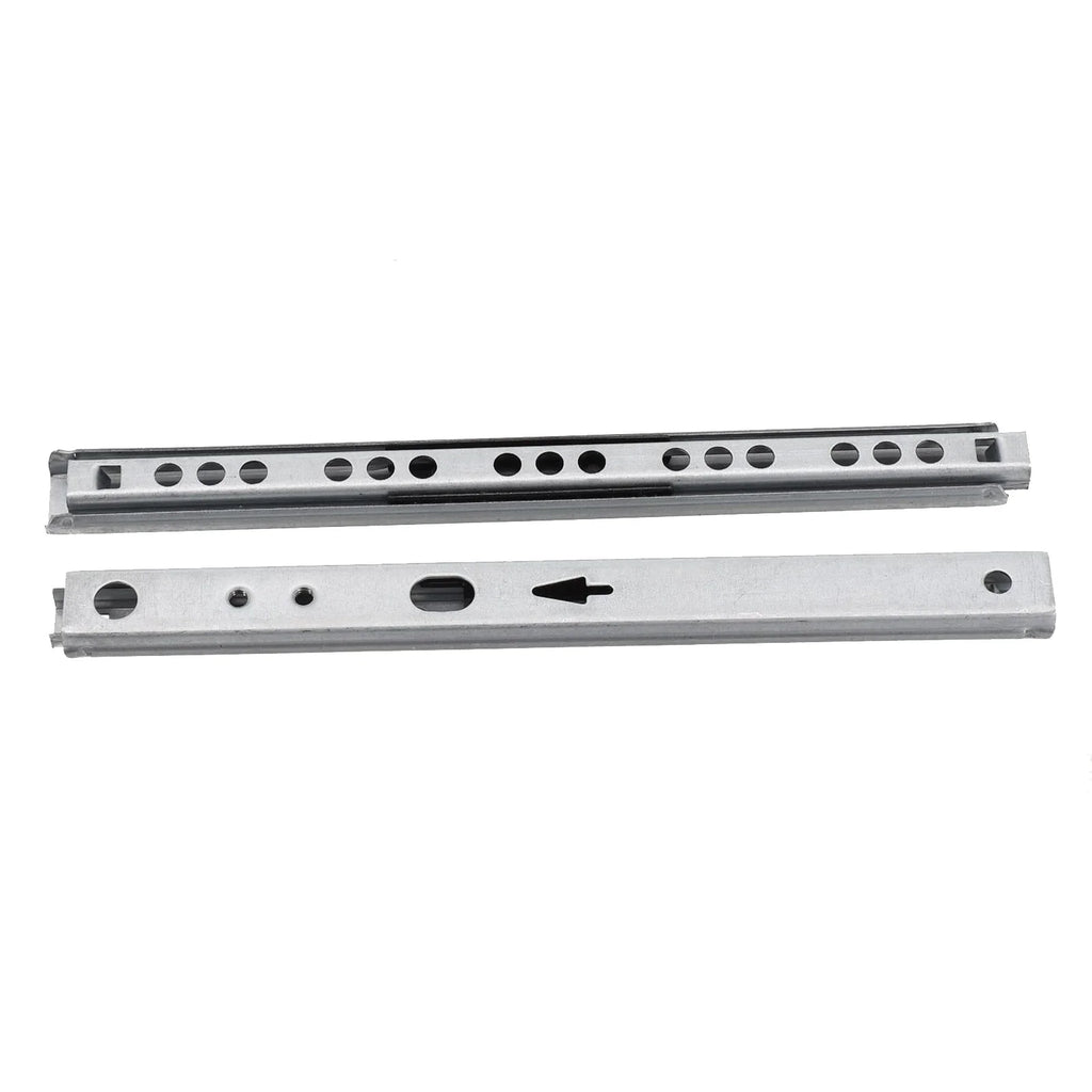 2PCS Kitchen Cupboard Drawer Slides Furniture Guide Rail Full Extension Parts Width 17mm Color As Pictures Show