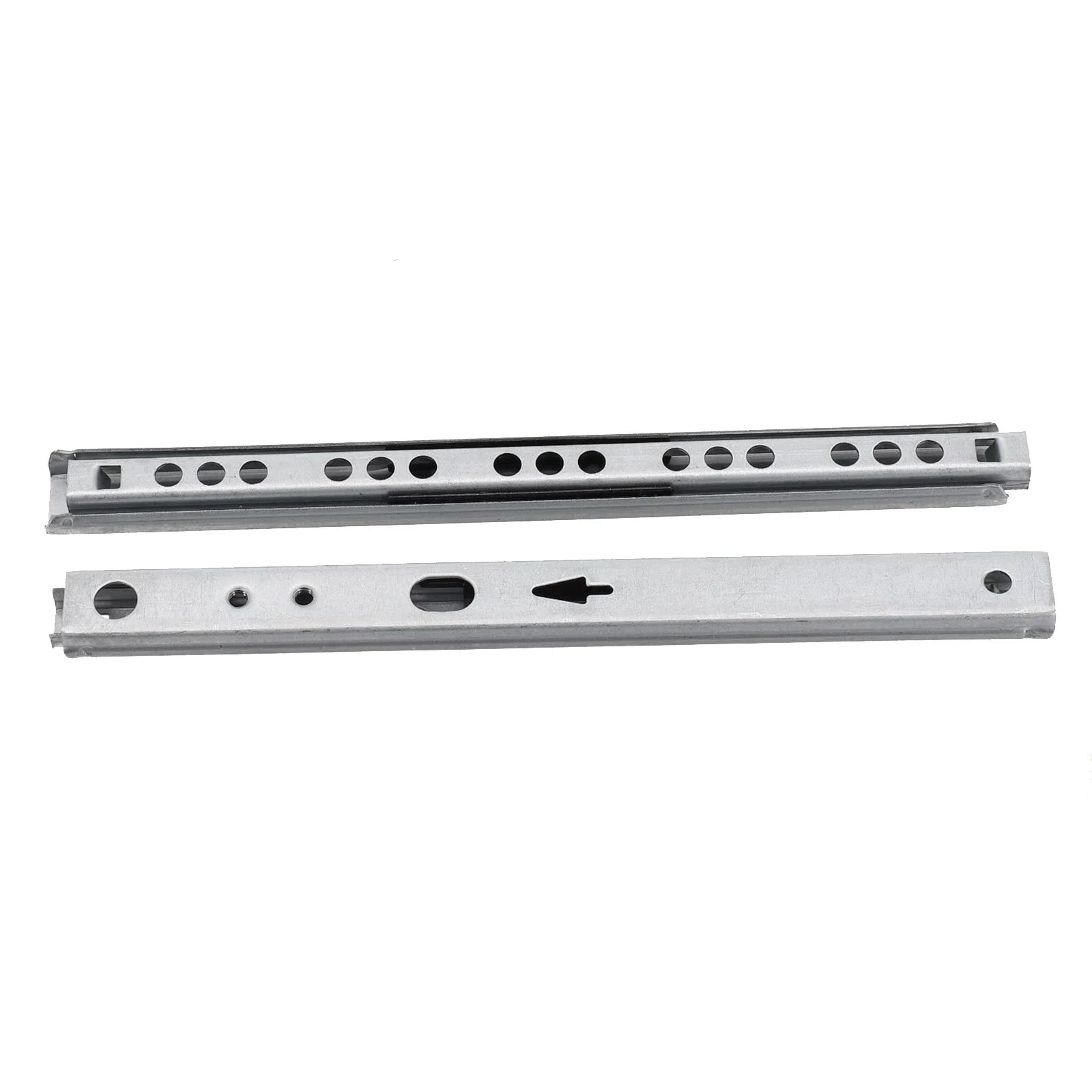 2PCS Kitchen Cupboard Drawer Slides Furniture Guide Rail Full Extension Parts Width 17mm Color As Pictures Show