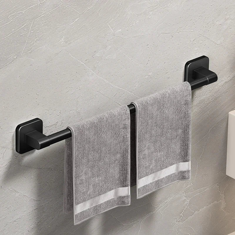 Bathroom Towel Rack Towel Holder Self-adhesive Bathroom Towel Rack Hooks  Bathroom Shelf Without Drilling Towelrack Bathroom