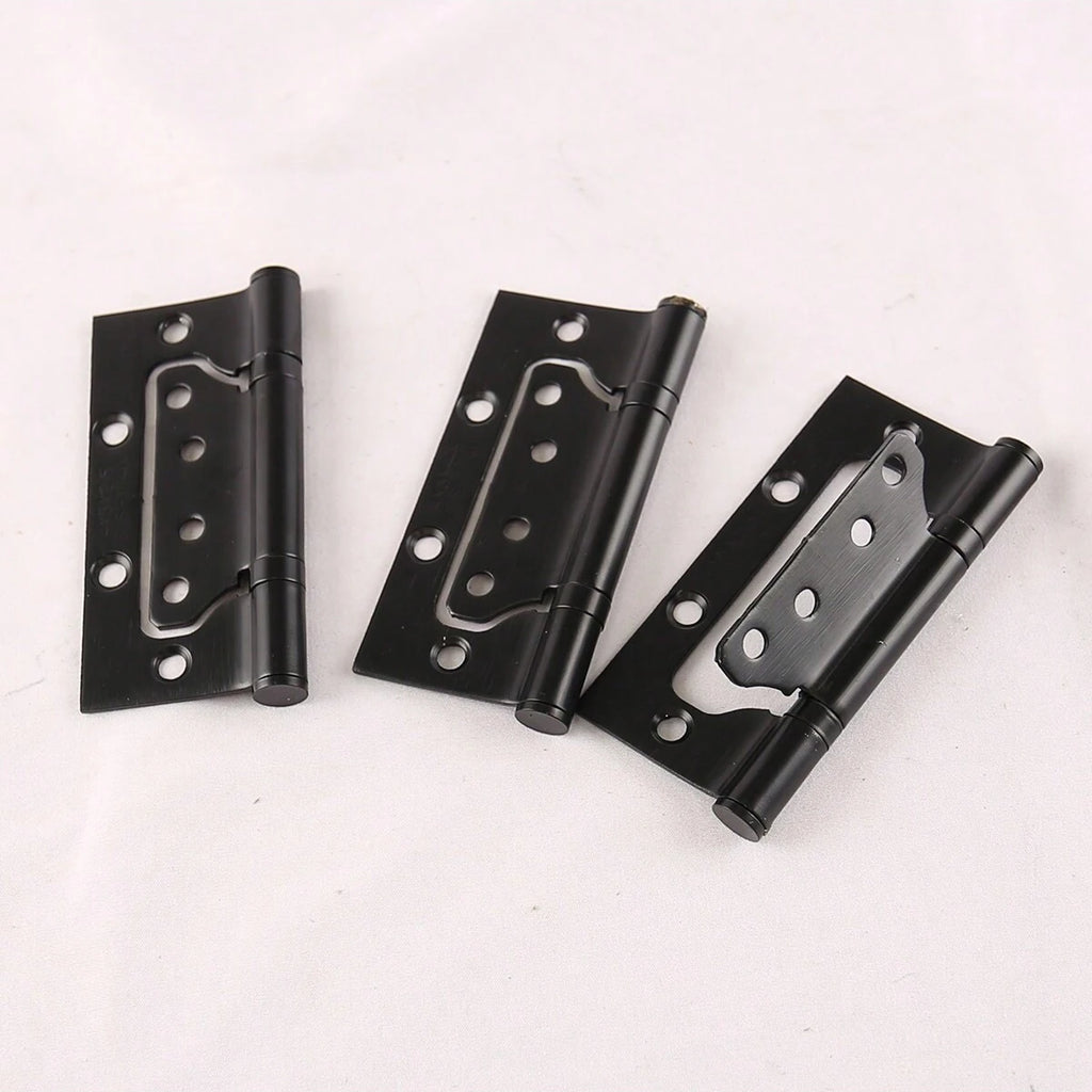 3 pieces black 304 stainless steel door with silent hinges, specifications 4*3*2.5 hinge