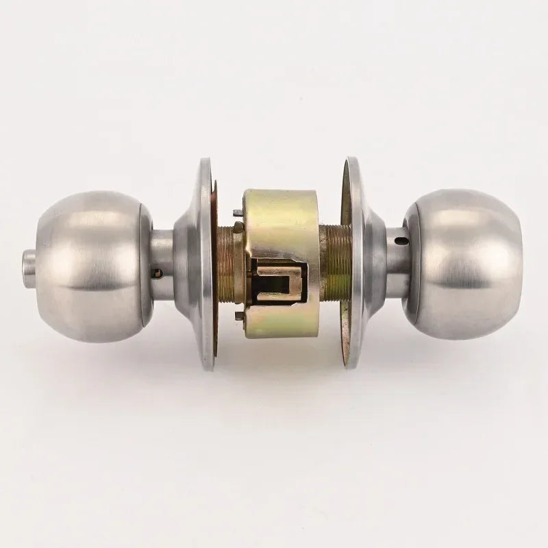 Anti-bumping House Door Handle Lock With Knobs Interior Round for Bedroom Bathroom Stainless Turn Thumb Armored Privacy Articles