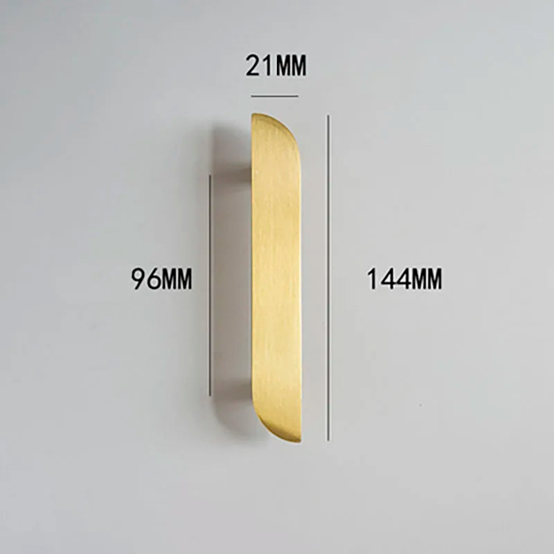 Modern Simple Wardrobe Handles Cabinet Knobs Furniture Door Pulls for drawer dresser cupboard Brass Hardware