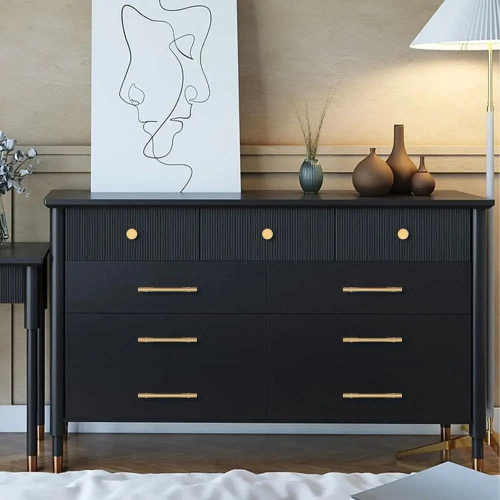 Golden Handles Nordic Style Cabinet Handles Modern Minimalist Kitchen Cupboard Door Pull Brass Nordic Drawer Knobs Cabinet