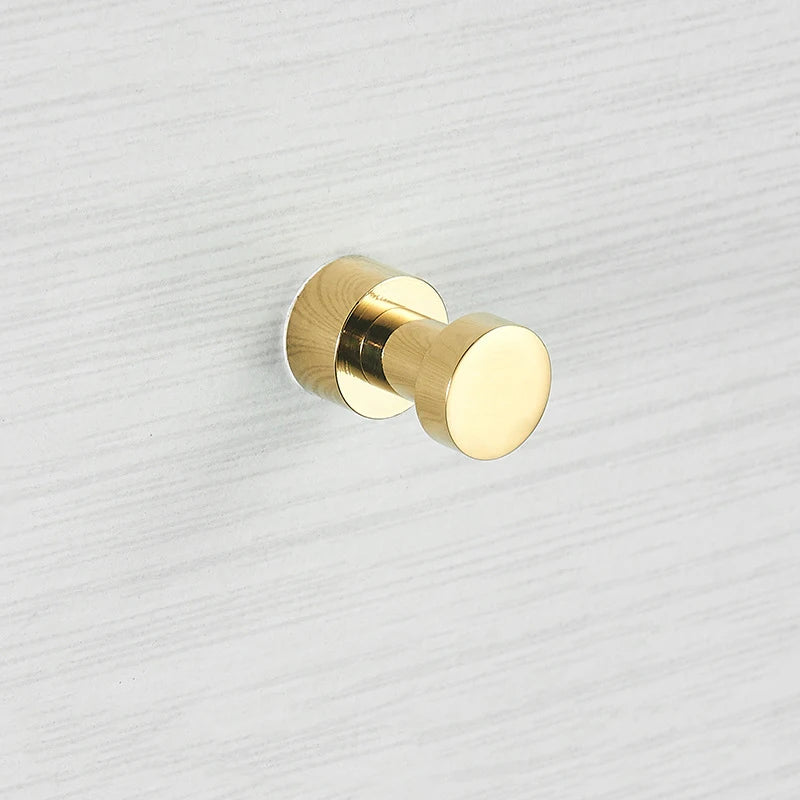 Bathroom Accessories Brass Robe Hook Wardrobe Coat Clothes Hanger Kitchen Household Small Decoration Towel Hanging Hook Key Rack