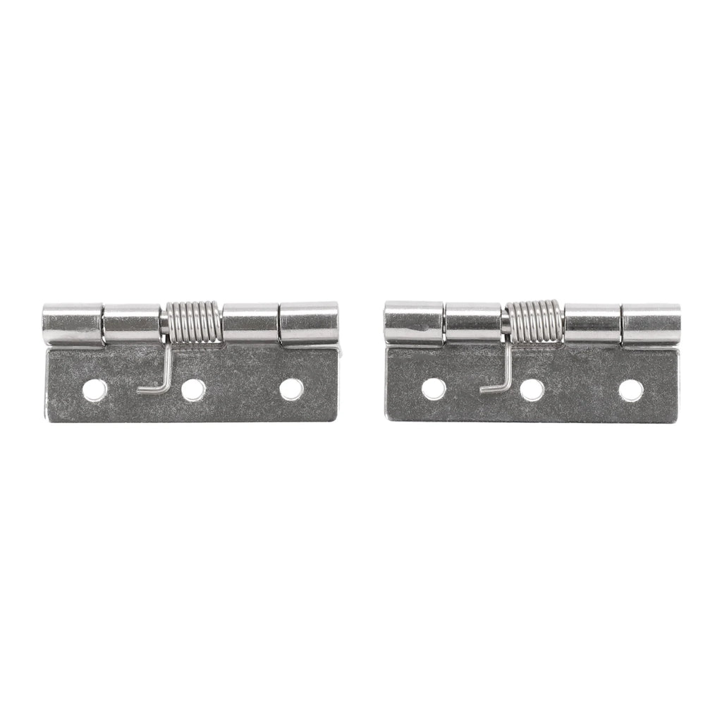 2pcs 1/1.5/2/3Inch Silver Spring Door Hinge Stainless Steel Self Closing Design Windows Cabinets Boxes Household Hardware