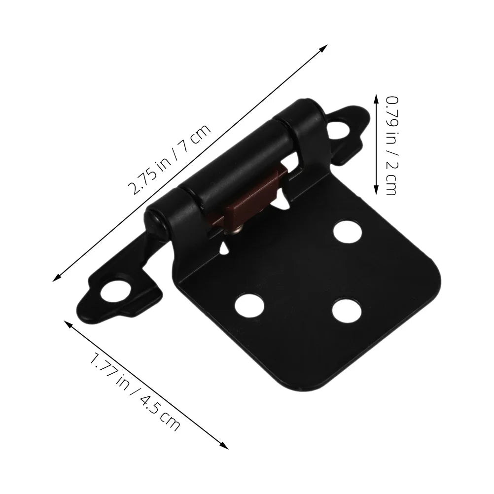 2Pcs Self-Closing Steel Cabinet Door Hinges Half Overlay Rv Cabinet Hardware Heavy Duty Hinges for Furniture Camper Trailer