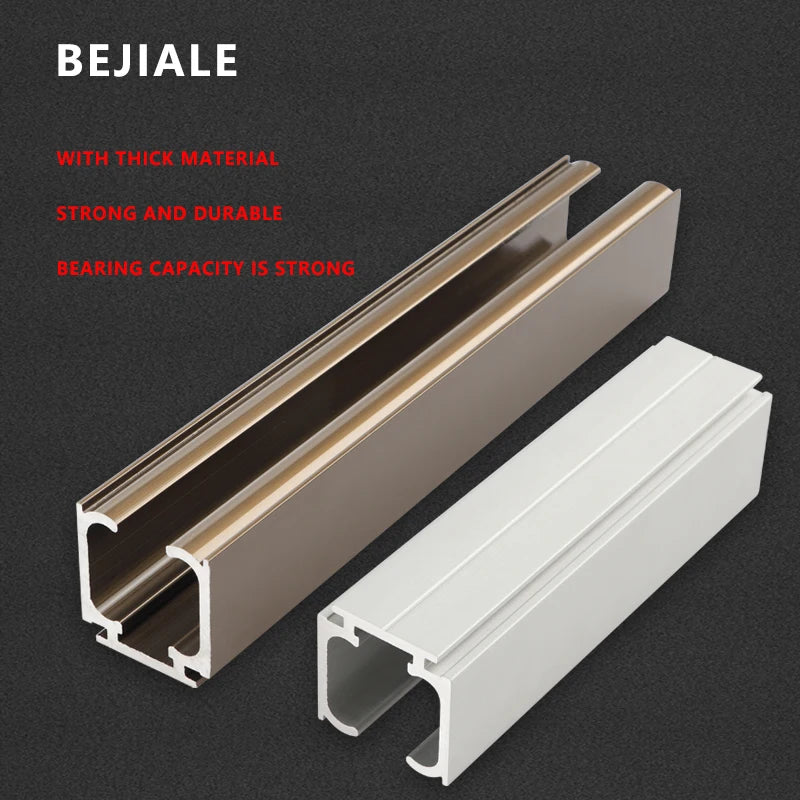 Sliding Door Track Slideway Solid Wood Folding Sliding Door Sliding Rail Hanging Rail Slow Lifting Wheel Hanging Door Guide Rail