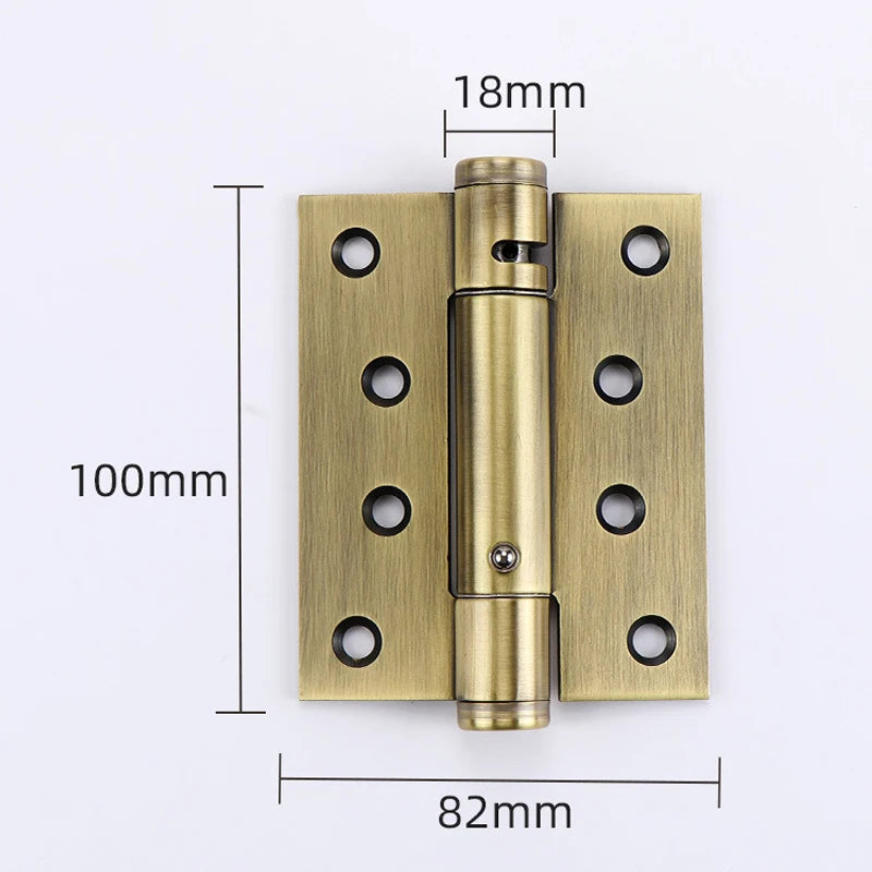 2pcs 4 Inch Invisible Door Hinges Hinge Door Closer Stainless Steel Self-Rebound Spring Positioning Closed Door Spring Hinge