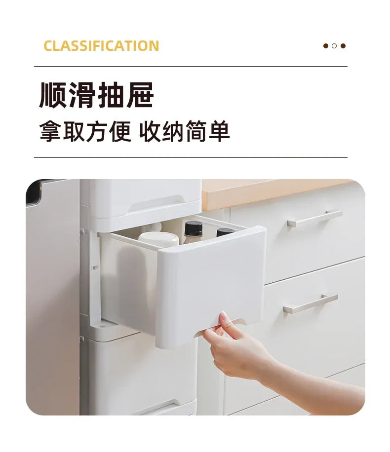 Multi-Tier Spice Holder with Pull-Out Drawer Convenient Mobile Kitchen Organizer Utility Rack for Easy Access