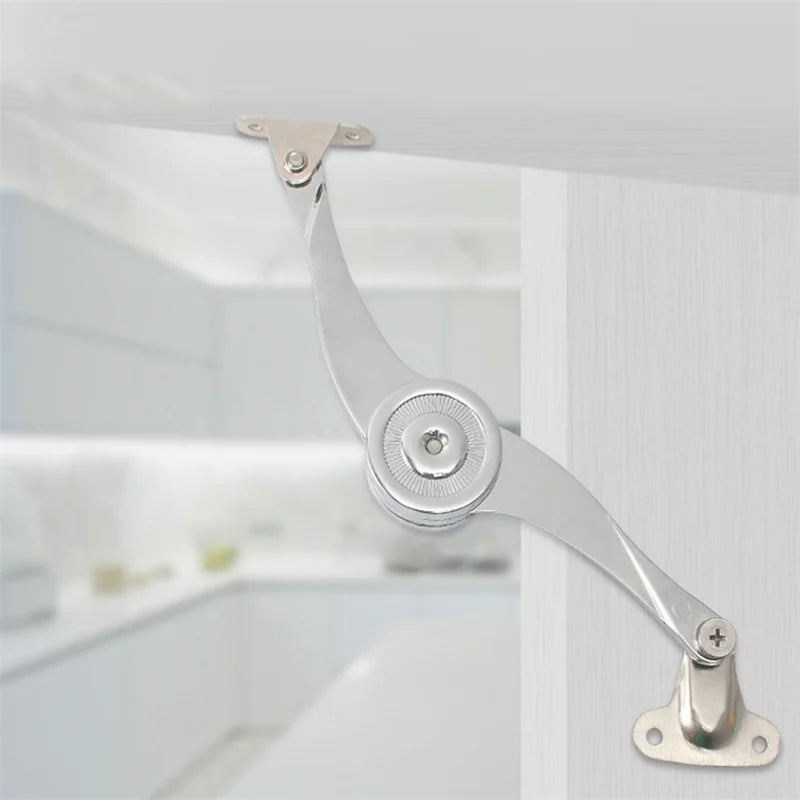 Adjustable Hydraulic Cabinet Hinges – Self-Closing Lift-Up Flap Stay Support For Kitchen Furniture, Durable & Silent Polish