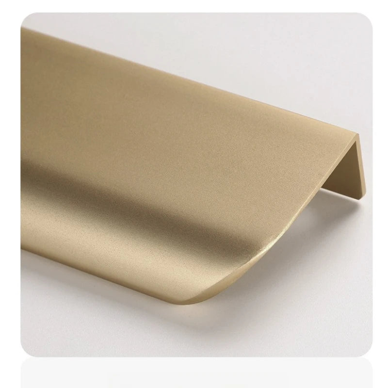 1PC Modern Furniture Hidden Drawer Handle Golden/Black/Rose Gold Hardware Cabinet Knobs Kitchen Accessory Handles Wardrobe Pulls