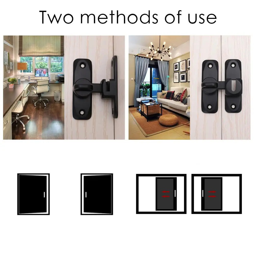 Sliding Door Latch Sliding Door Lock Buckle Hasp Door Bolt Anti-theft Buckle Free Punching Door Buckle