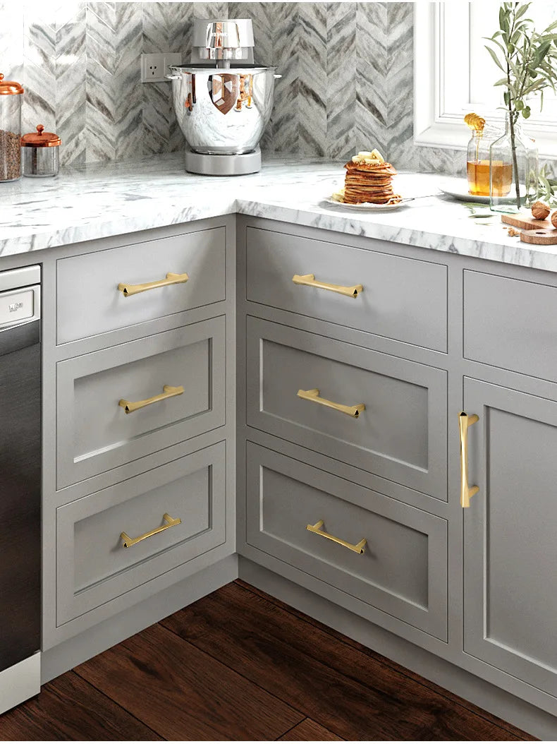 Modern High-end Cabinet Door Handle Cabinet, Kitchen Cabinet, Personalized Light Luxury Fan-shaped Wardrobe, Drawer Handle Knobs