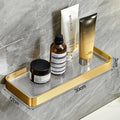 Brushed Gold Bathroom Shelf Aluminum Wall-mounted Shower Storage Rack Bath Shampoo Holder Corner shelf Bathroom Shelves