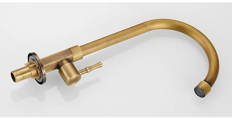 Cold Kitchen Sink Faucet Antique Bronze Finished 360 Degree Single Hole Water Tap Cooper Kitchen Tap ELK12