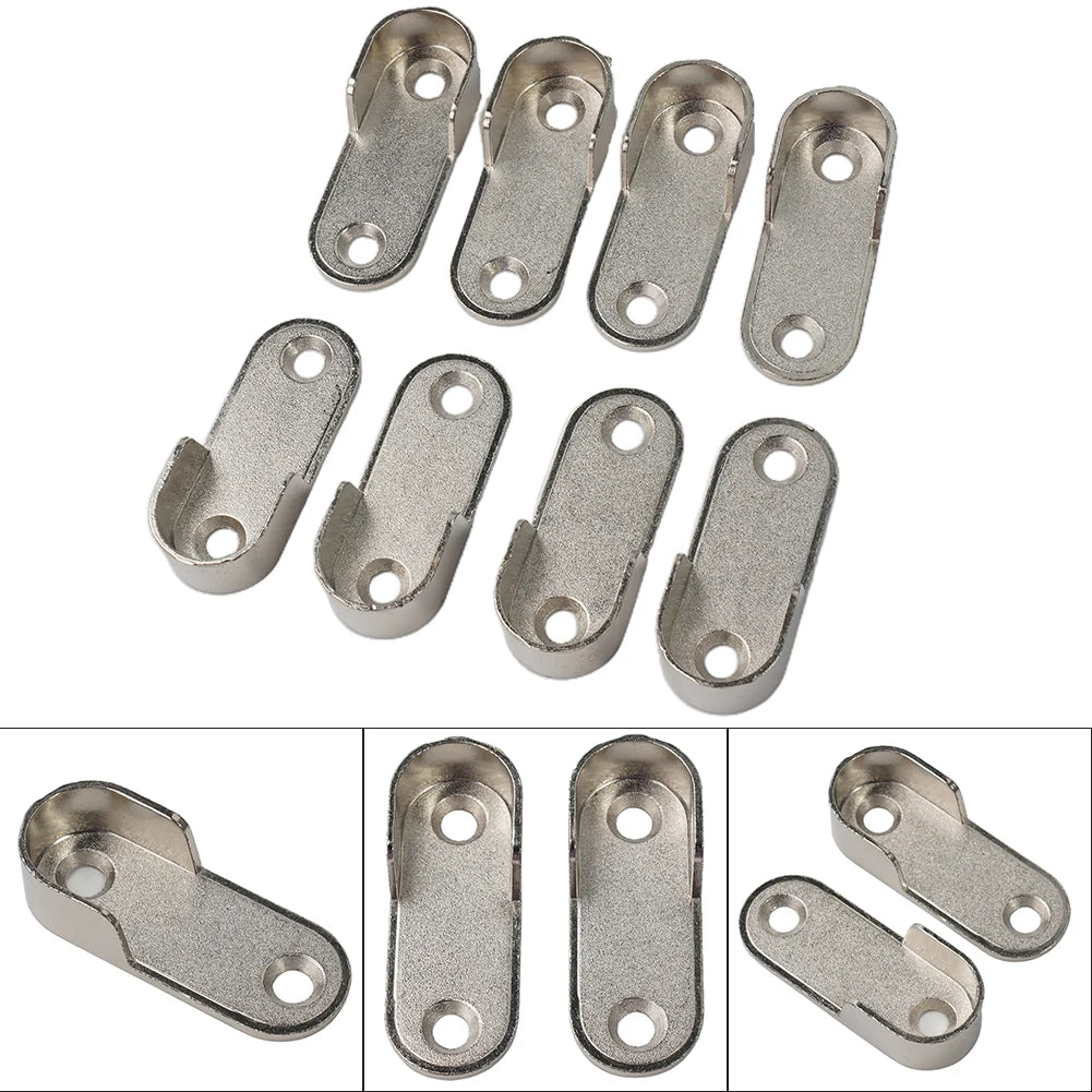 2/4/8pcs Wardrobe Clothes Tube Support Closet Rod Pole End Bracket Thickening Holder 47*19*2mm Closet Brackets