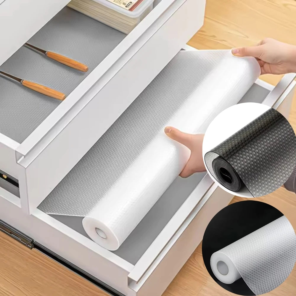 1pc 5mX30cm/50cm Drawer Mat Shelf Cover Liners Non Slip Waterproof Closet Placemat Table Pad Cabinet Oil-proof Liners
