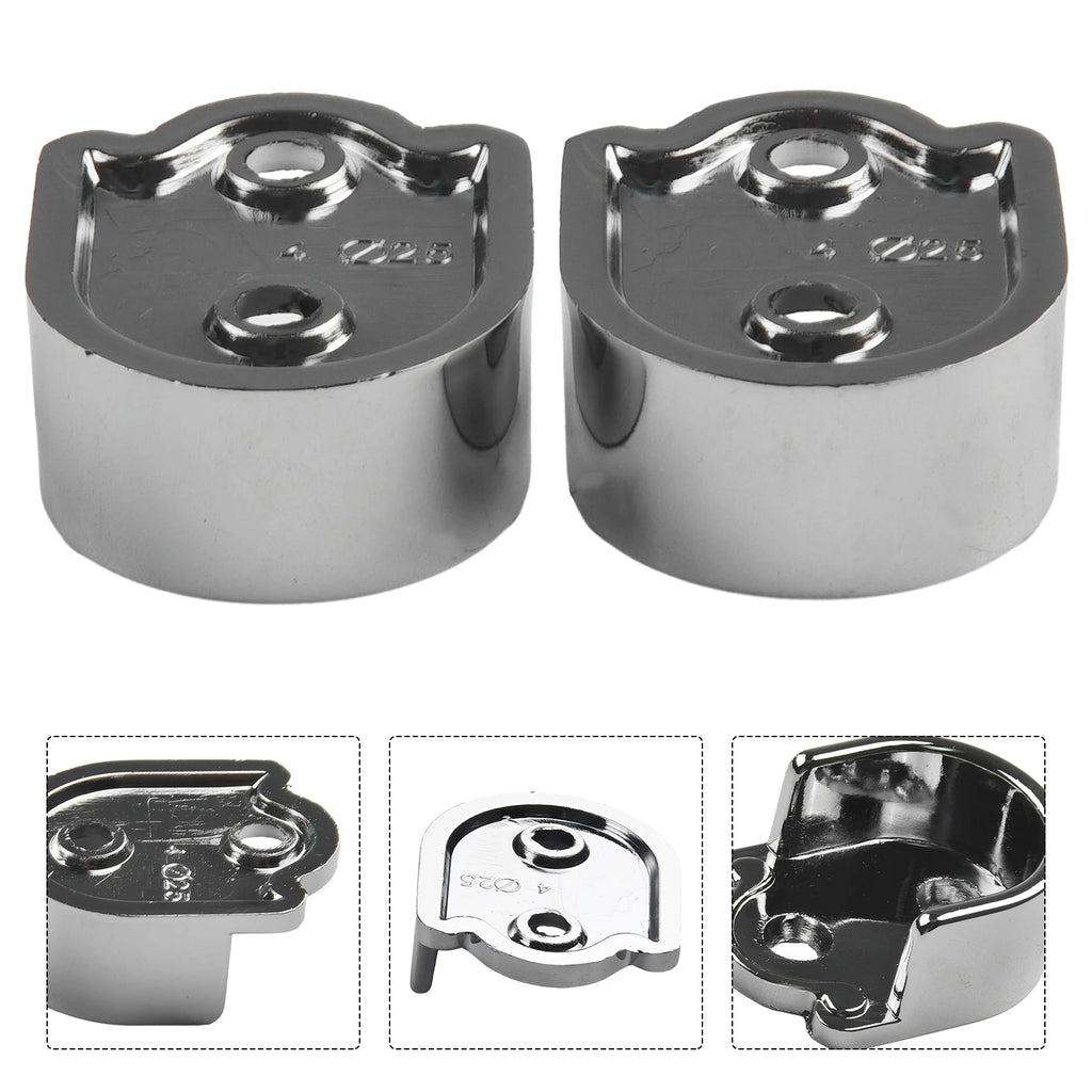 Wardrobe Rail Hanger Rod Socket Support Tube Round End Bracket Holder Heavy Duty U Shaped Rod Socket Home Hardware Accessories