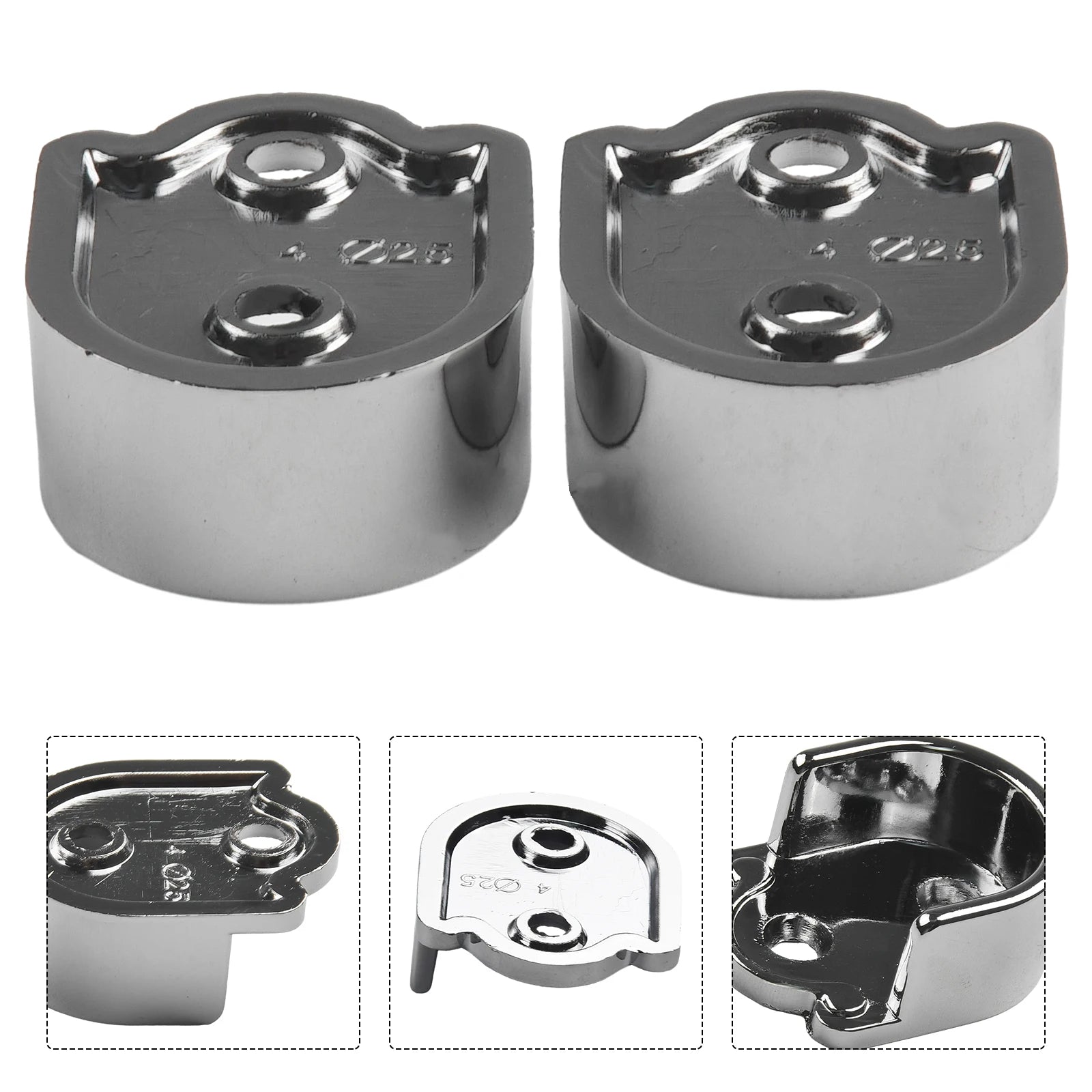 Wardrobe Rail Hanger Rod Socket Support Tube Round End Bracket Holder Heavy Duty U Shaped Rod Socket Home Hardware Accessories