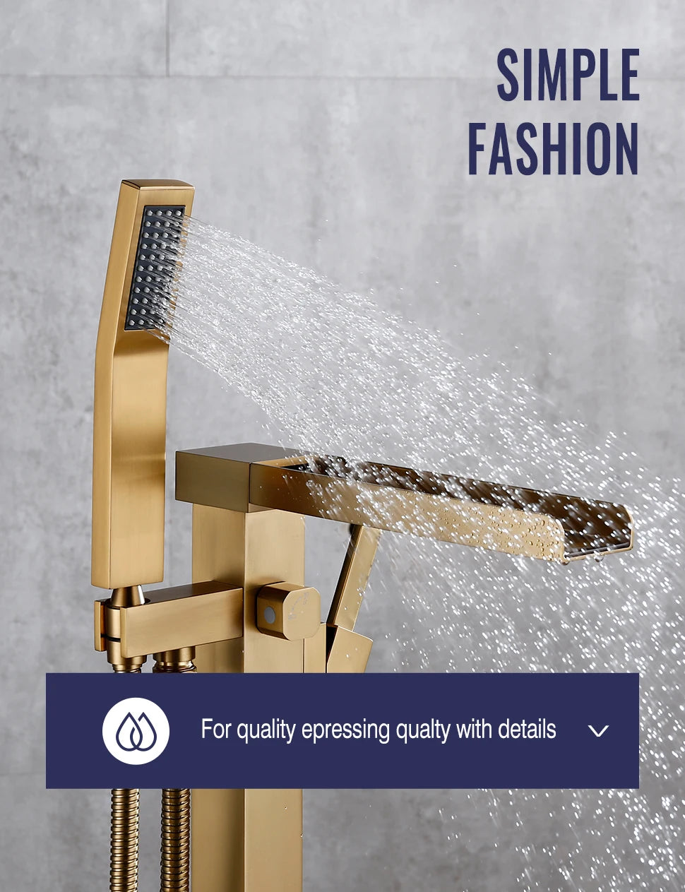 Black Bathroom Faucet Shower Faucet Bathroom Accessories Water Saving Shower Heads Solid Brass Bar Shape Handheld Hardware Acces